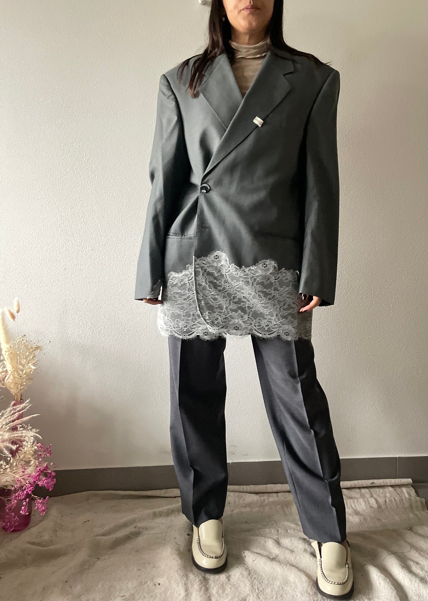 Vintage lace blazer_reworked vestocircolare