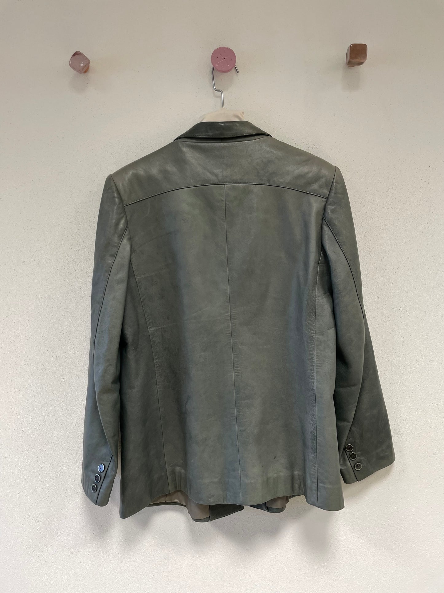 Blazer doppio petto in pelle vintage