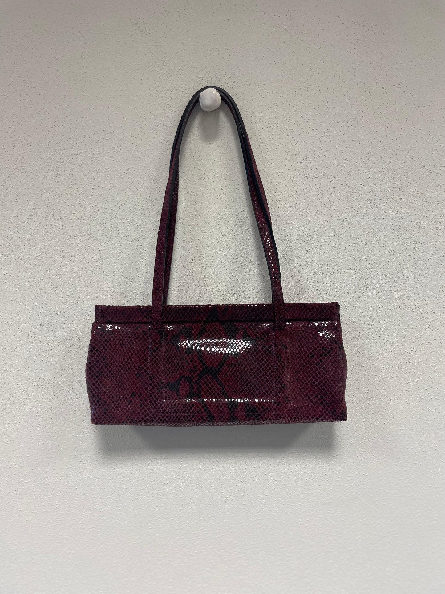 Borsa in pelle color prugna- Emporio Armani