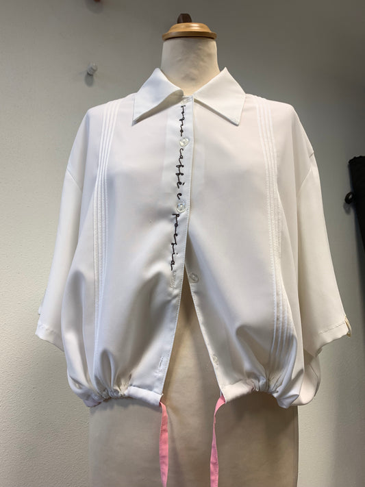 Camicia Artigianale Reworked in seta _Frida_capo unico sartoriale