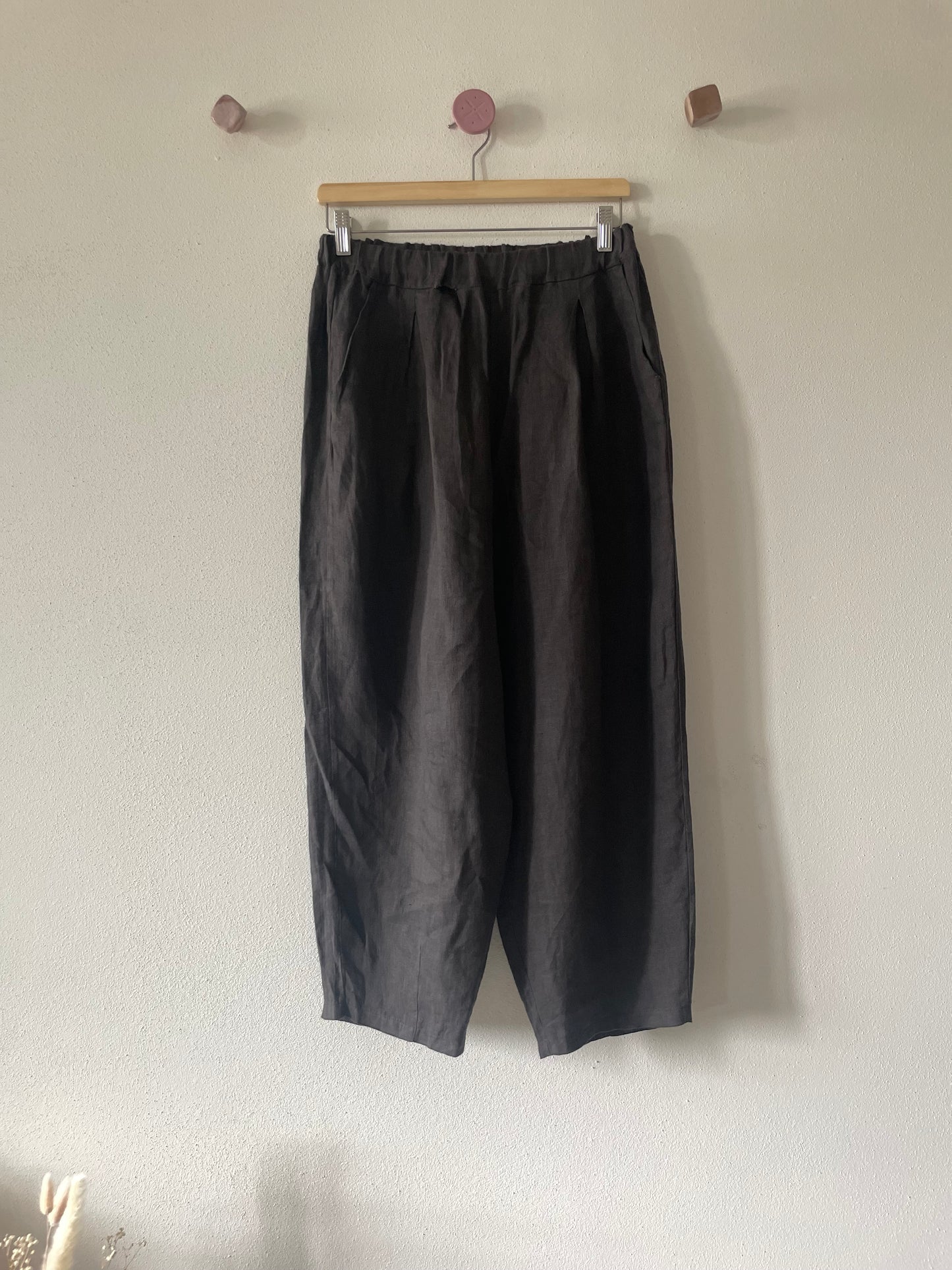 Pantalone in lino ardesia