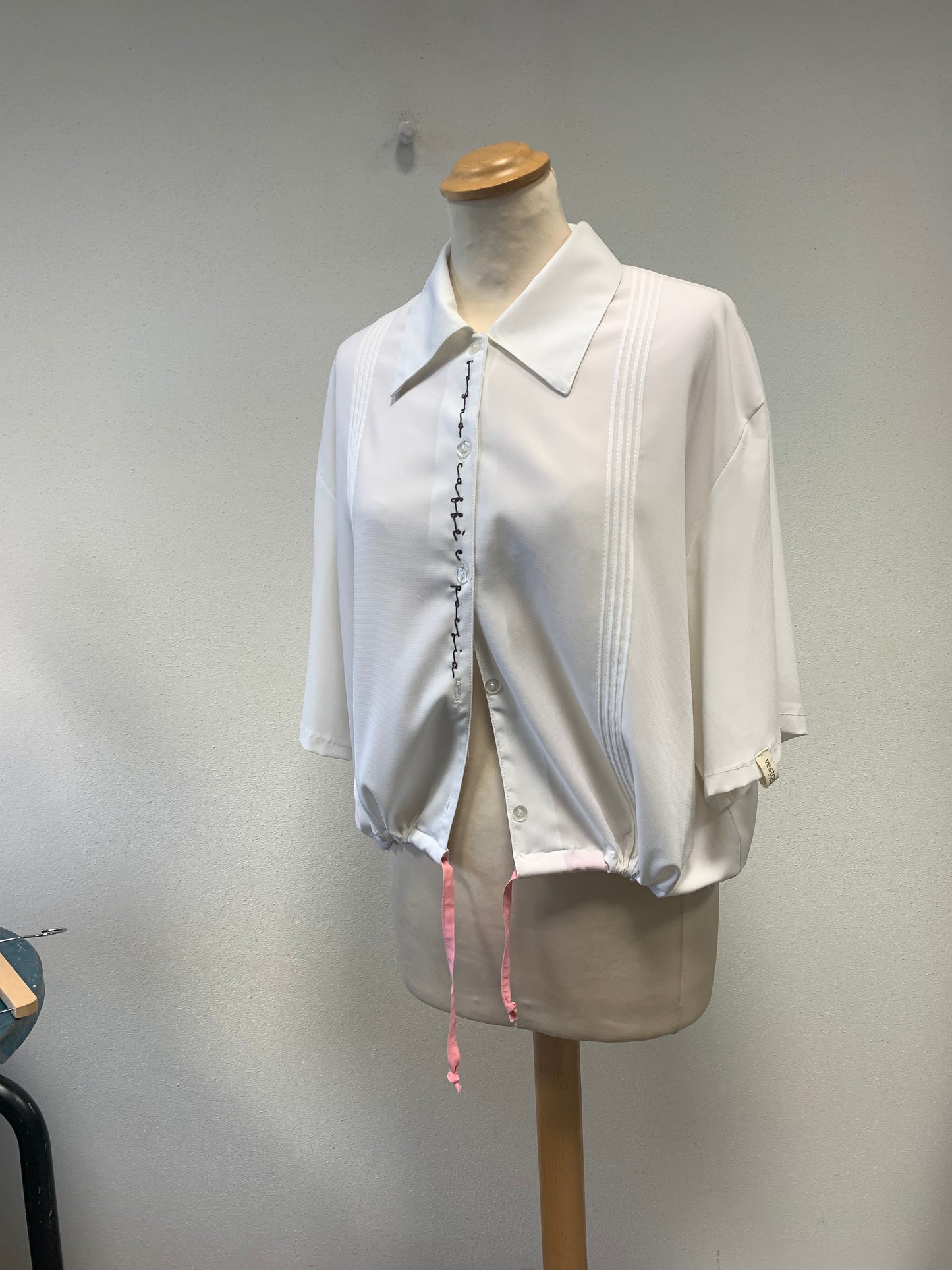 Camicia Artigianale Reworked in seta _Frida_capo unico sartoriale