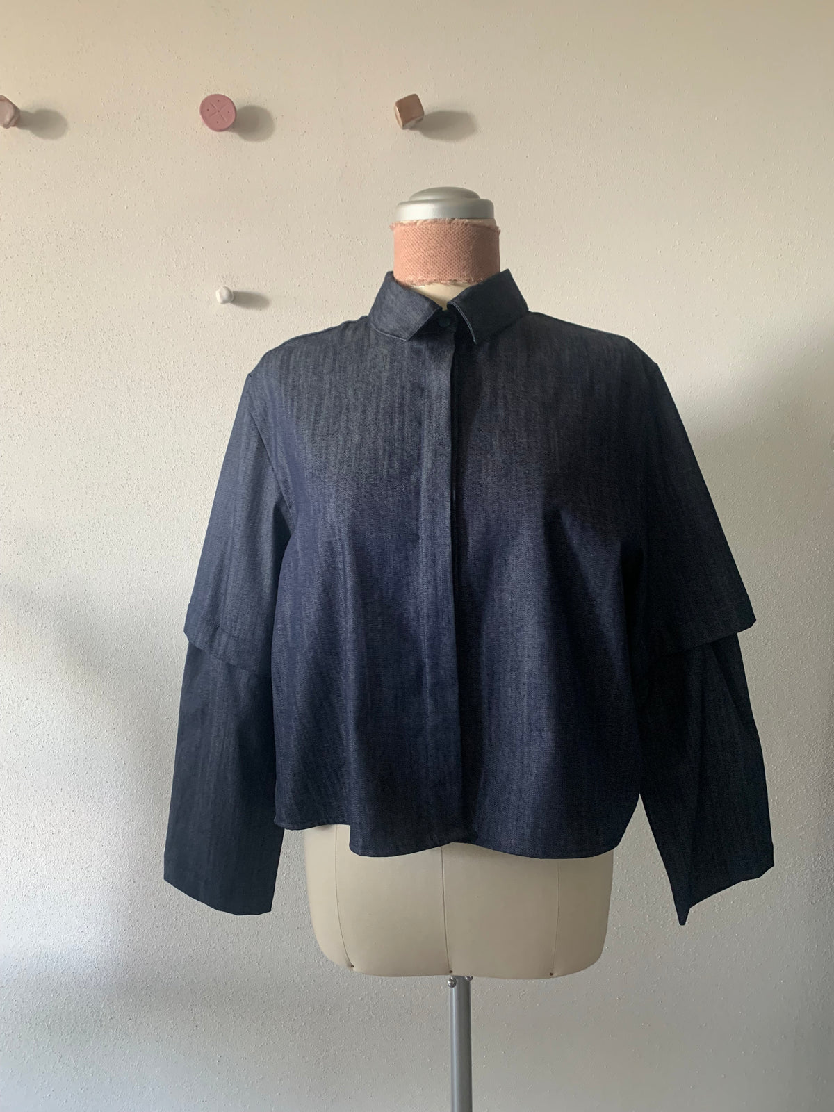 Aurora_ la camicia 3 in 1 in denim