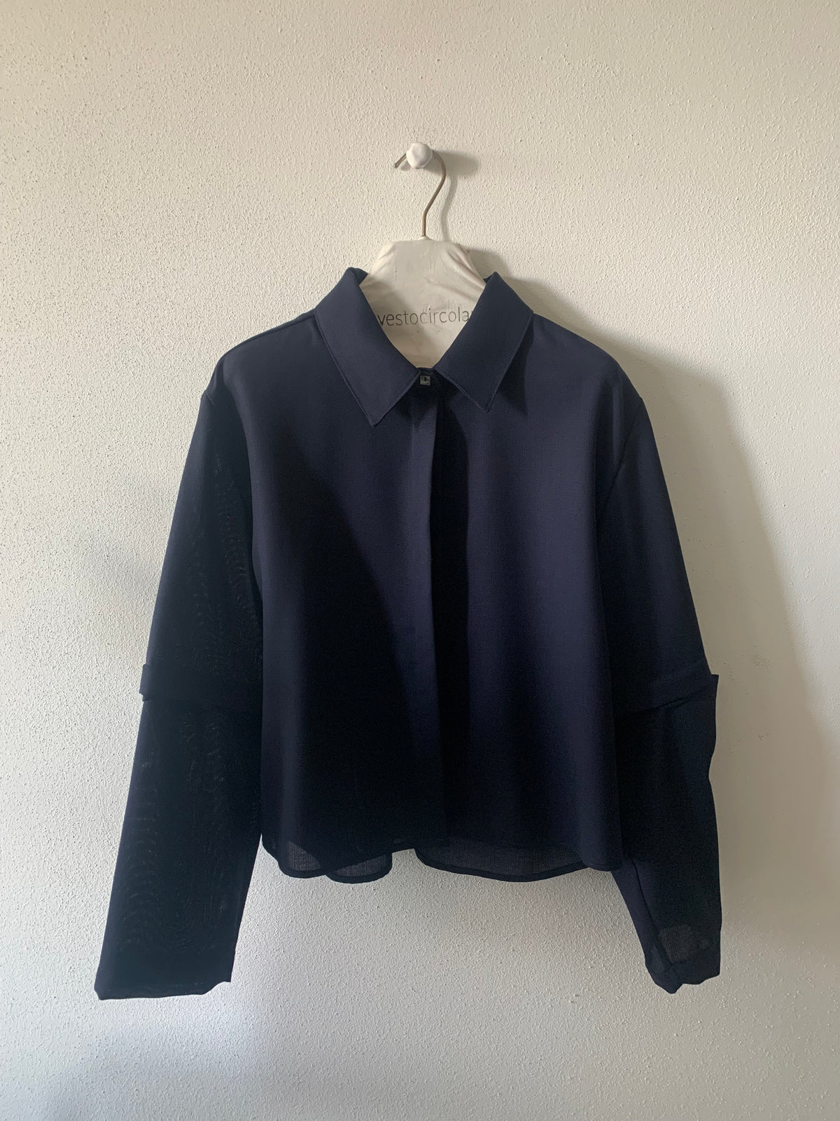 Aurora_ la camicia 3 in 1 in lana blu