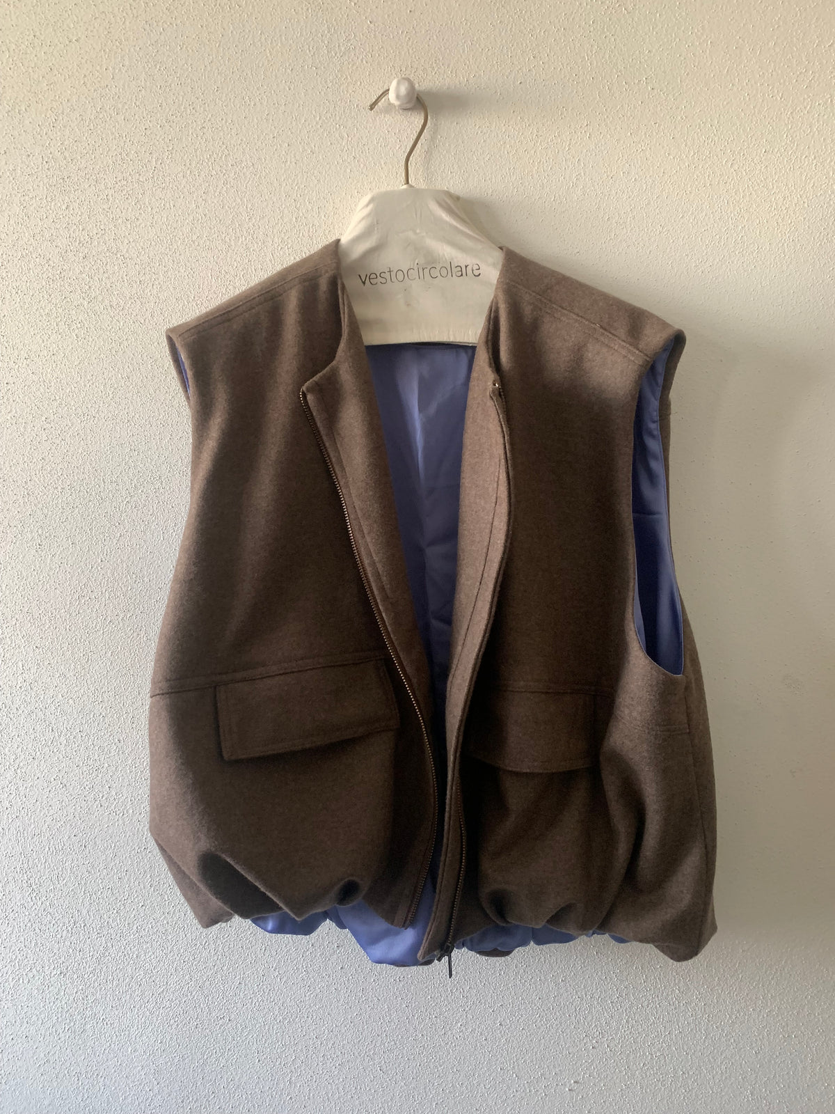 Karen_ Gilet sartoriale donna in lana pregiata deadstock