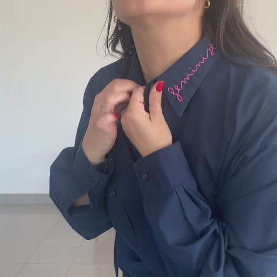 Outfit con camicia reworked donna e pantaloni morbidi eleganti Vestocircolare