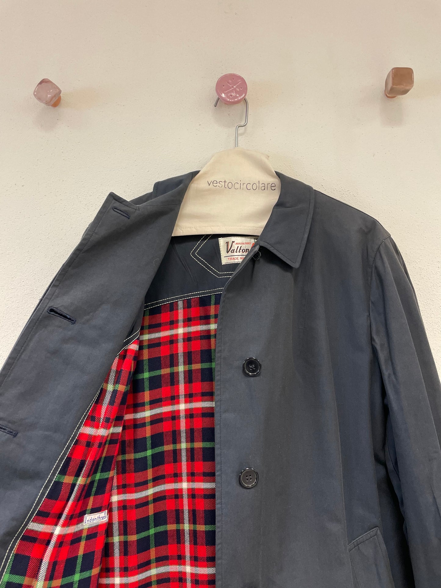 Trench vintage blu scuro